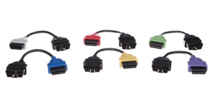 Kompletní sada OBD-II redukcí FiatECUScan pro osobní auta MECHANIC CABLE SET 3, 6ks