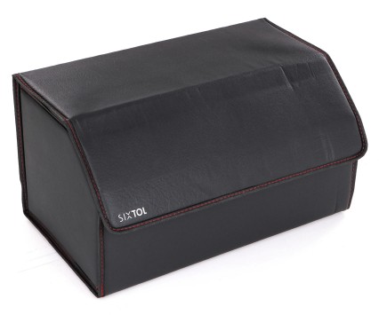 Organizér do kufru auta CAR COMPACT LEATHER L, 2 přihrádky, skládací, s víkem