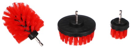 Sada kartáčů na vrtačku pro čištění auta CAR DETAILING DRILL BRUSH 3 MEDIUM, 3ks