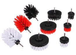 Sada kartáčů na vrtačku pro čištění auta CAR DETAILING DRILL BRUSH 9, 9ks